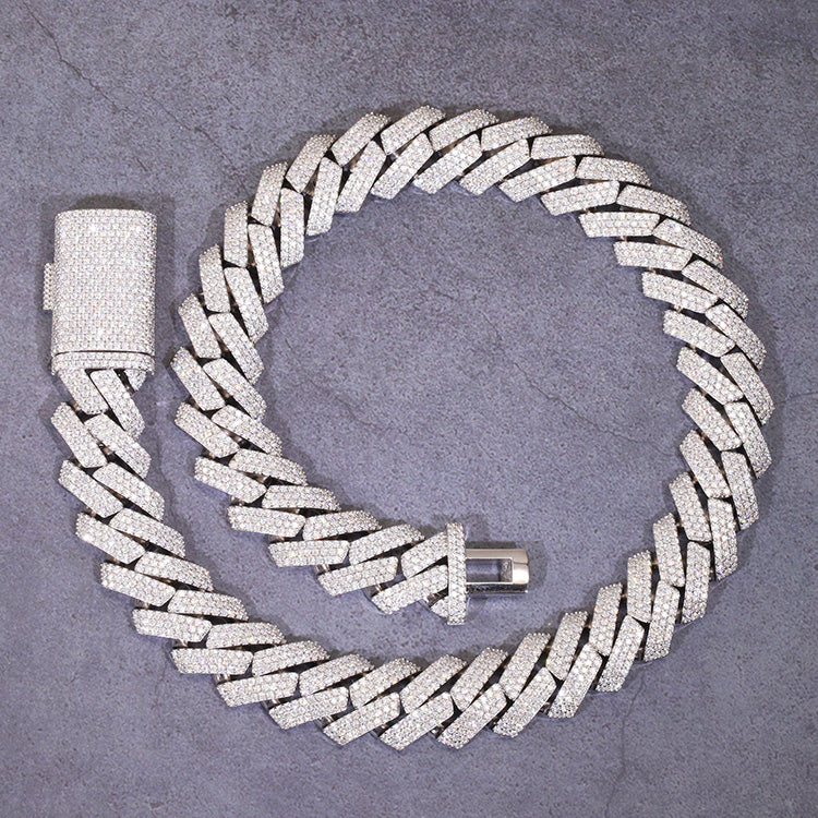 Three Rows Cuban Link Necklace