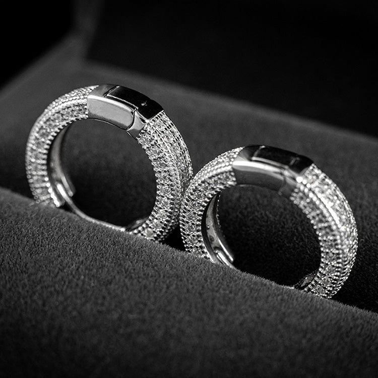 Multi-Stone Mini Hoop Earrings