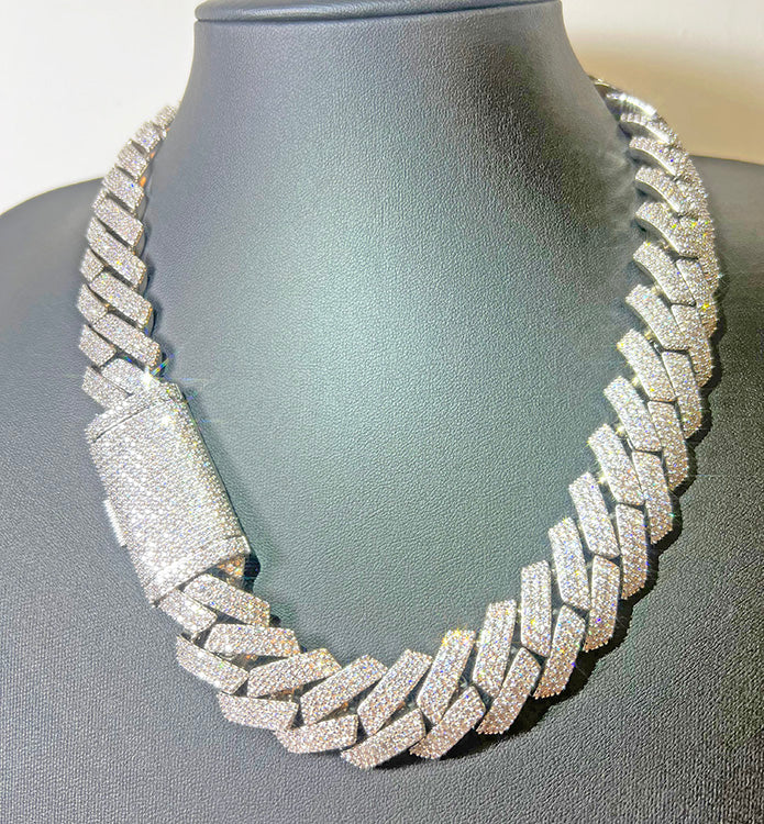 Three Rows Cuban Link Necklace