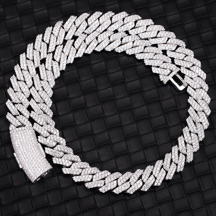 Two Rows Cuban Link Necklace (Long Clasp)