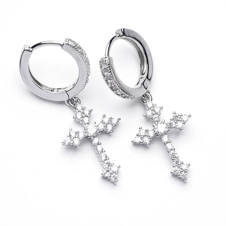 Dangling Cross Earrings