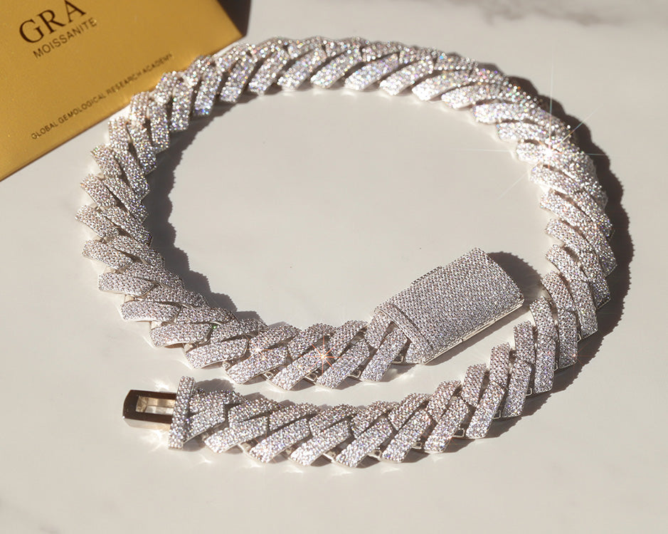 Three Rows Cuban Link Necklace