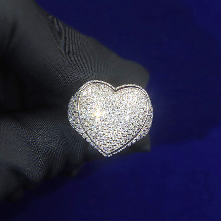 Multi-Stone Heart Shaped Ring