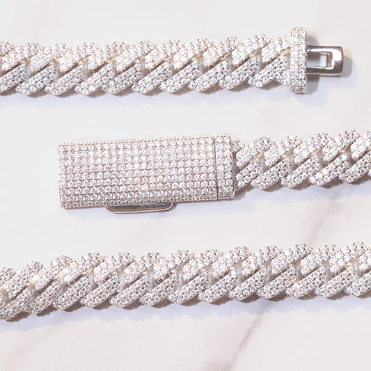 Two Rows Cuban Link Bracelet (Long Clasp)