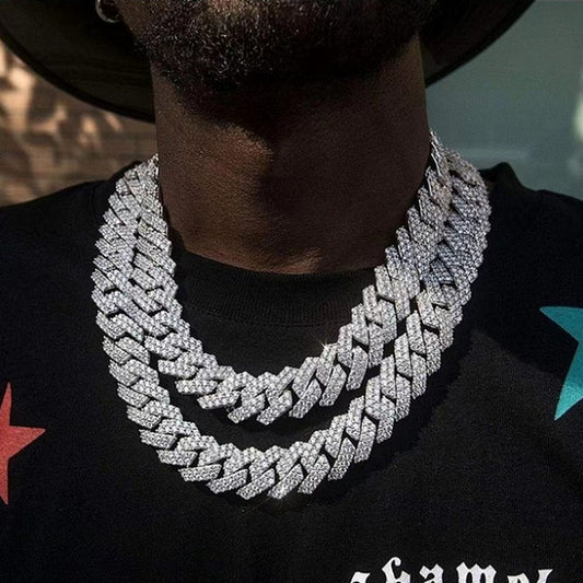 Two Rows Cuban Link Necklace (Box Clasp)