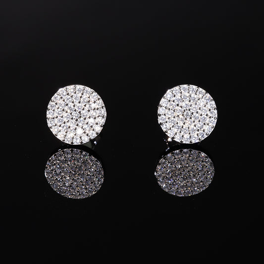 Multi-Stone Circular Stud Earrings